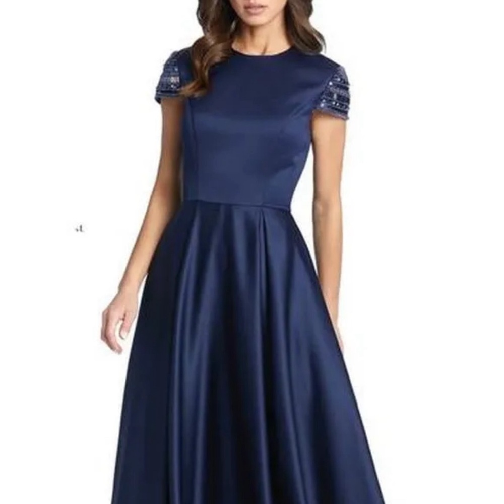 Ieena Mac Duggal Gown - NWT Size 20 Navy Cap Sleeve Dress #25947